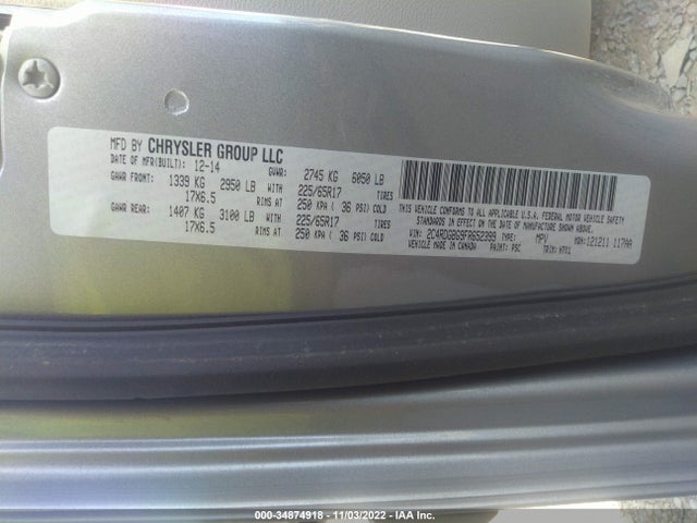 Dodge Grand Caravan Se 2015 2C4RDGBG9FR652399 Image 9