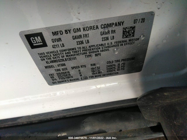 2020 Buick Encore, VIN: KL4MMDS29LB132141