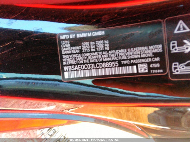 WBSAE0C03LCD88955 BMW M8 Competition