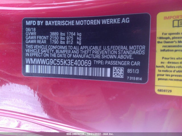 2019 Mini Roadster, VIN: WMWWG9C55K3E40069