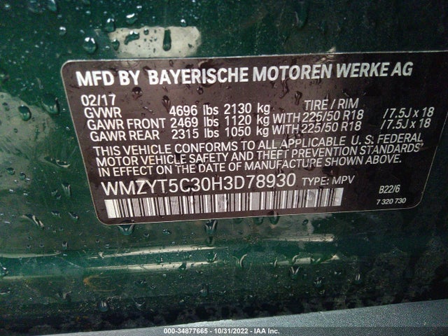 Mini Countryman 2017 WMZYT5C30H3D78930 Image 10