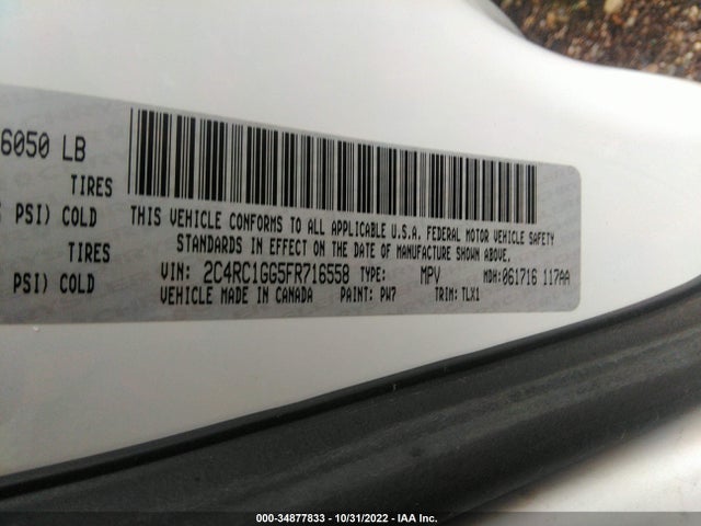 2C4RC1GG5FR716558 Chrysler Town & Country Limited Platinum