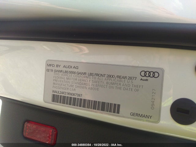 Audi A6 Premium Plus 2019 WAUL2AF21KN087397 Image 9