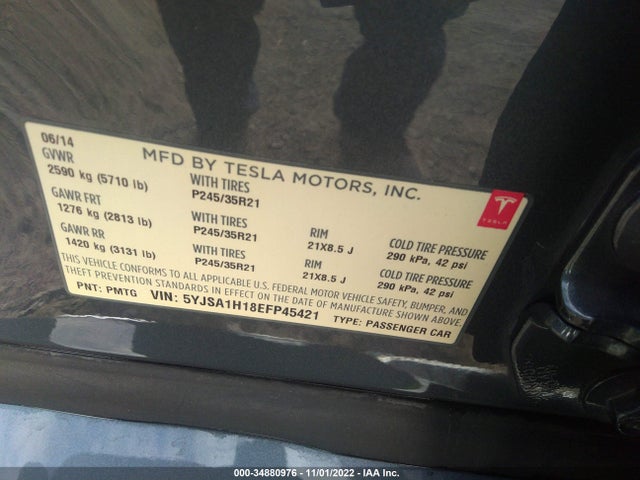 Tesla MODEL S 2014 5YJSA1H18EFP45421 Image 10