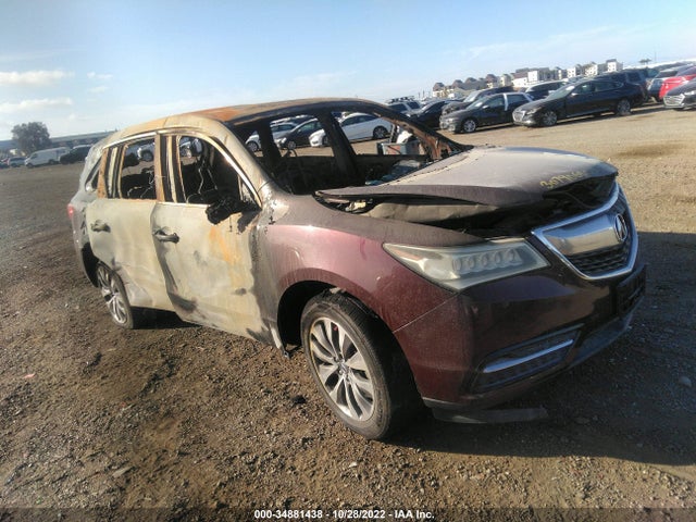 2014 ACURA MDX TECH PKG VIN: 5FRYD3H49EB015457