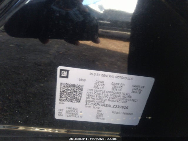 2020 Cadillac XT6, VIN: 1GYKPGRS0LZ239916