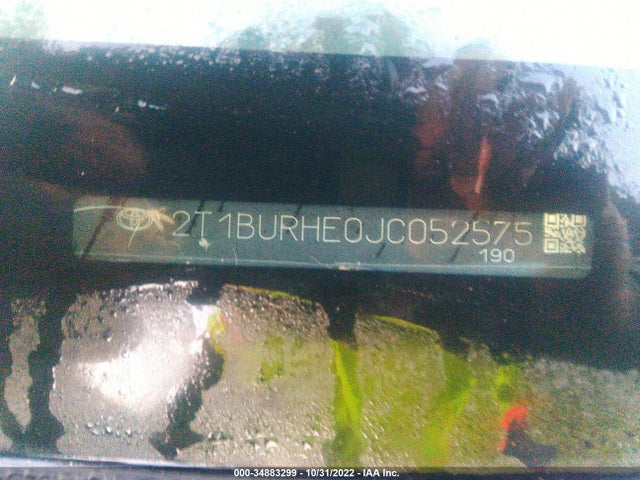 2018 TOYOTA COROLLA L/LE/XLE/SE/XSE VIN: 2T1BURHE0JC052575