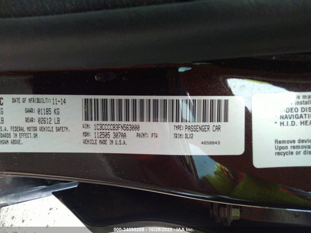 Chrysler 200 2015 1C3CCCCB3FN563000 Image 10