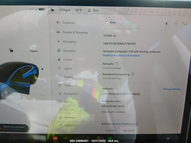 Tesla Model 3 Standard Range 2020 5YJ3E1EA8LF740763 Image 7