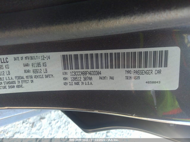 Chrysler 200 Limited 2015 1C3CCCAB8FN633304 Image 9