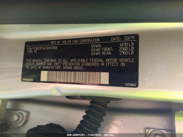 Volvo S60 T5 2012 YV1622FS4C2042568 Image 10