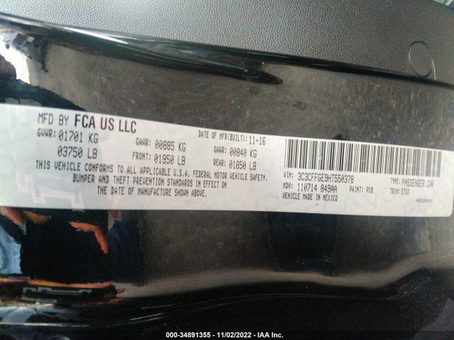 3C3CFFGE9HT550378 Fiat 500E