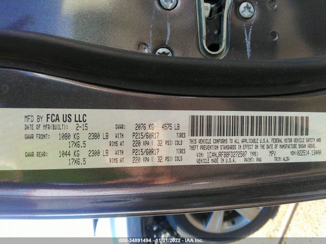 1C4NJRFB8FD272507 Jeep Patriot High Altitude Edition