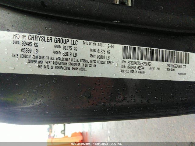 Dodge Charger Rt 100th Anniversary 2014 2C3CDXCT5EH220337 Image 9
