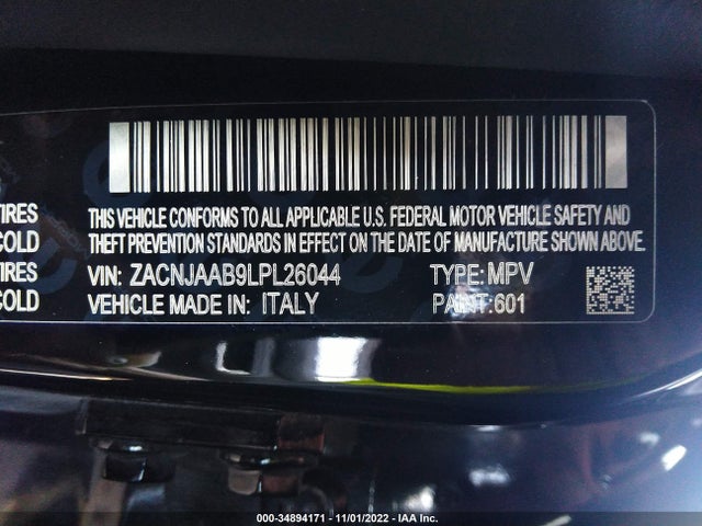 2020 Jeep Renegade, VIN: ZACNJAAB9LPL26044