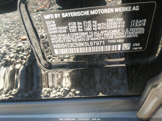 BMW X1 2019 WBXHT3C58K5L97971 Image 10