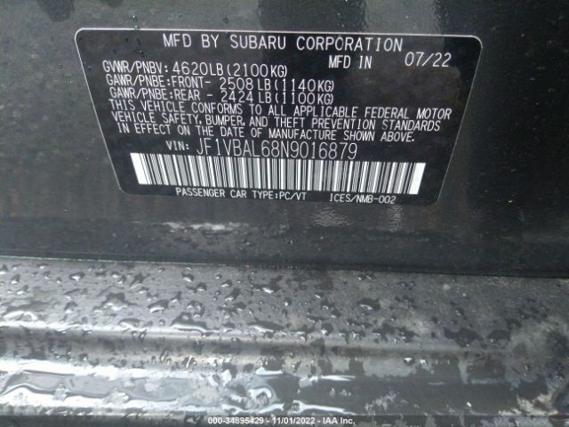 JF1VBAL68N9016879 Subaru Wrx Limited