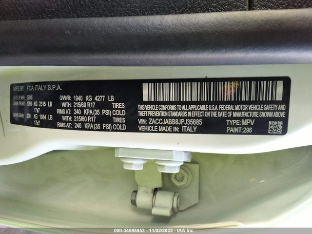 Jeep Renegade Latitude 2018 ZACCJABB8JPJ35685 Image 10
