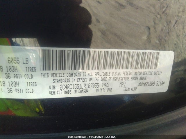 2020 Chrysler Pacifica, VIN: 2C4RC1GG1LR187055