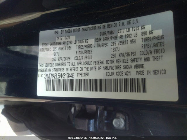 2021 MAZDA CX-30 SELECT VIN: 3MVDMABL5MM319446