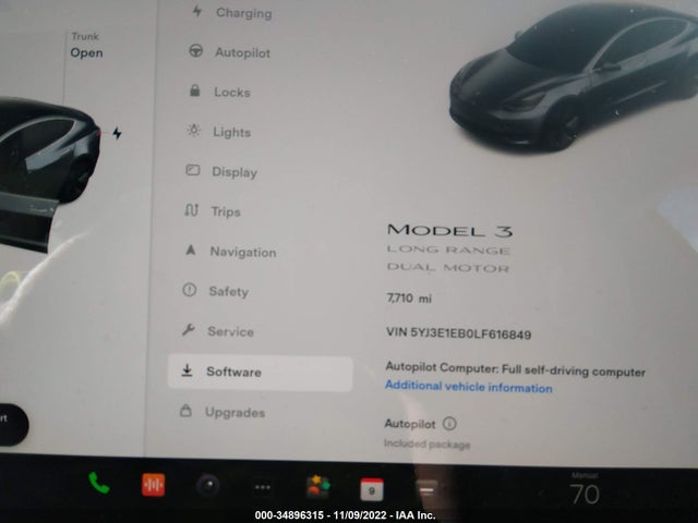 Tesla Model 3 Long Range 2020 5YJ3E1EB0LF616849 Image 7