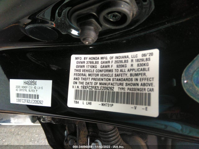 Honda Civic Sedan Sport 2020 19XFC2F82LE209262 Image 11