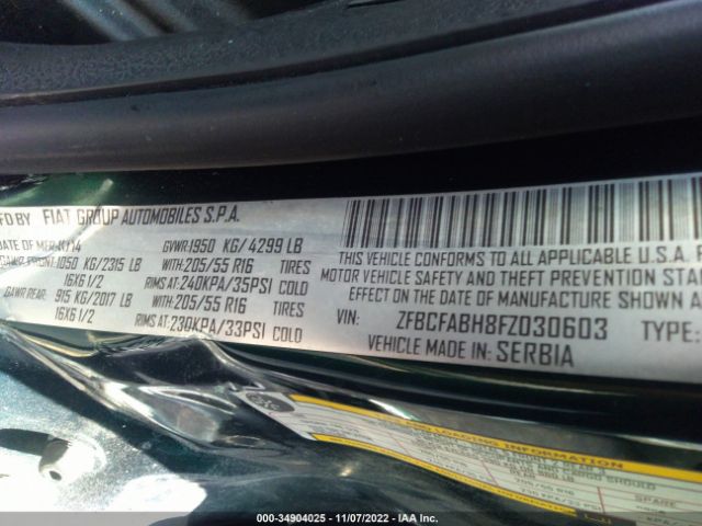 ZFBCFABH8FZ030603 Fiat 500l Easy