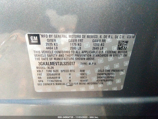 GMC Terrain Sle 2018 3GKALMEV7JL325017 Image 9