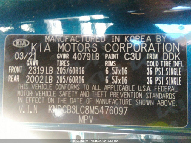 2021 Kia Niro, VIN: KNDCB3LC8M5476097