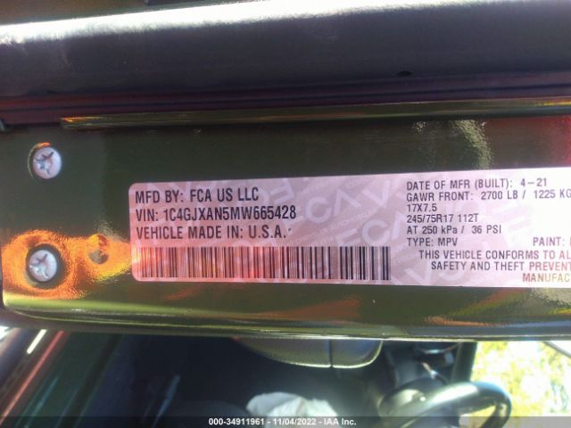 1C4GJXAN5MW665428 Jeep Wrangler Sport S