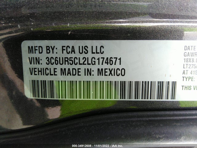 RAM 2500 Tradesman 2020 3C6UR5CL2LG174671 Image 10
