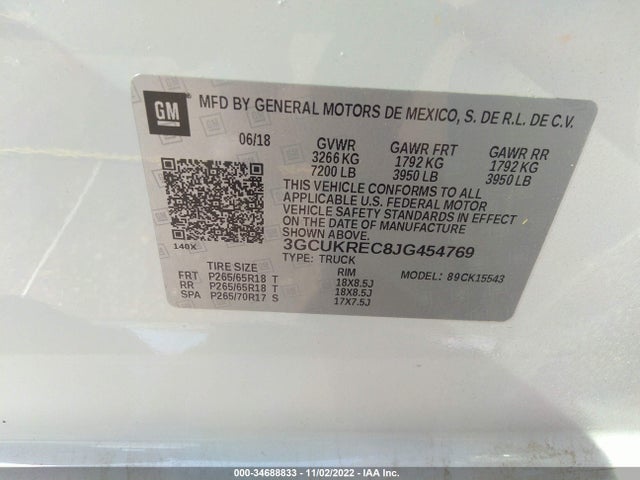 Chevrolet Silverado 1500 Lt 2018 3GCUKREC8JG454769 Image 14