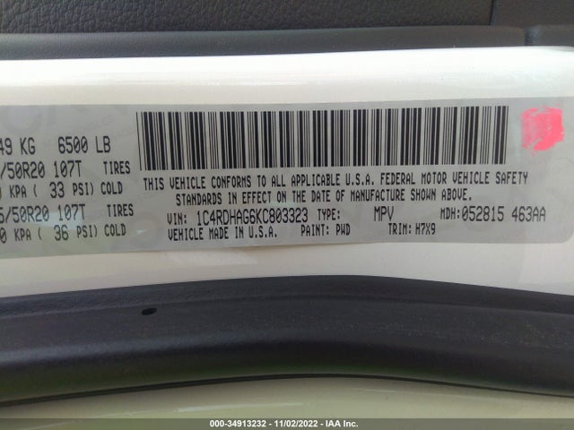 Dodge Durango Sxt Plus 2019 1C4RDHAG6KC803323 Image 9