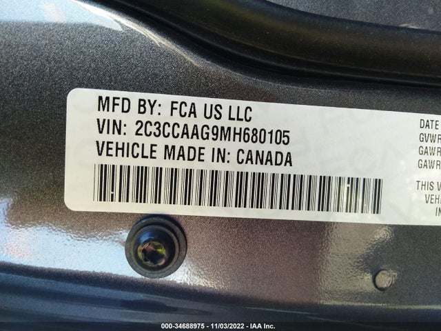 2021 Chrysler 300, VIN: 2C3CCAAG9MH680105