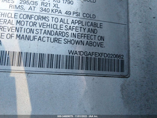 2015 Audi Q7, VIN: WA1DGAFEXFD020662