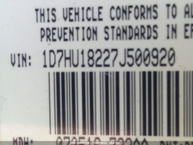 Dodge Ram 1500 Slt 2007 1D7HU18227J500920 Image 10