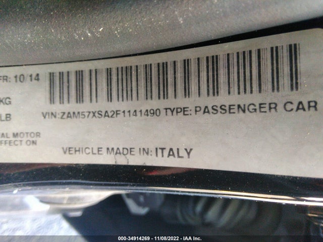 2015 Maserati Ghibli, VIN: ZAM57XSA2F1141490
