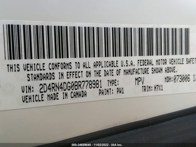 Dodge Grand Caravan 2011 2D4RN4DG0BR778981 Image 11