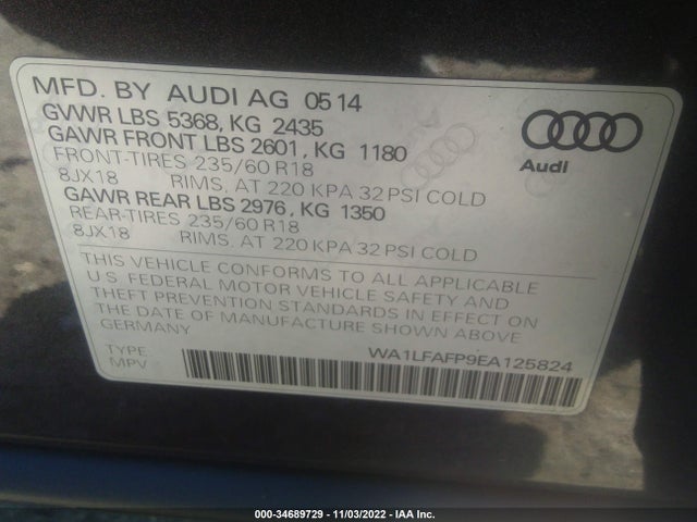 WA1LFAFP9EA125824 Audi Q5 Premium Plus