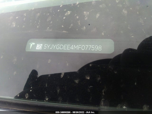 Tesla Model Y Long Range 2021 5YJYGDEE4MF077598 Image 10