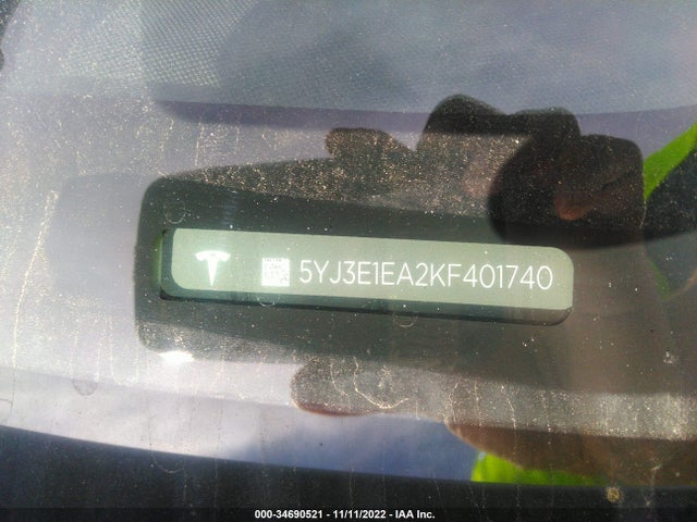Tesla Model 3 Range 2019 5YJ3E1EA2KF401740 Image 9