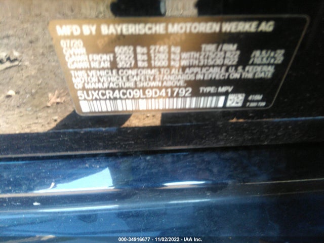 BMW X5 Sdrive40i 2020 5UXCR4C09L9D41792 Image 9