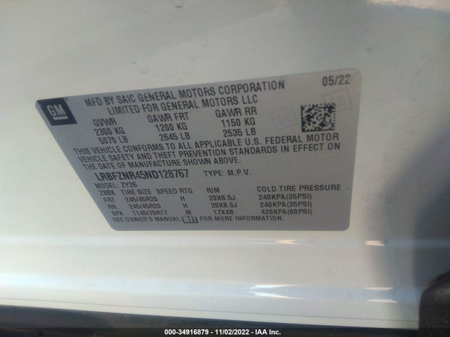 2022 Buick Envision, VIN: LRBFZNR45ND128767
