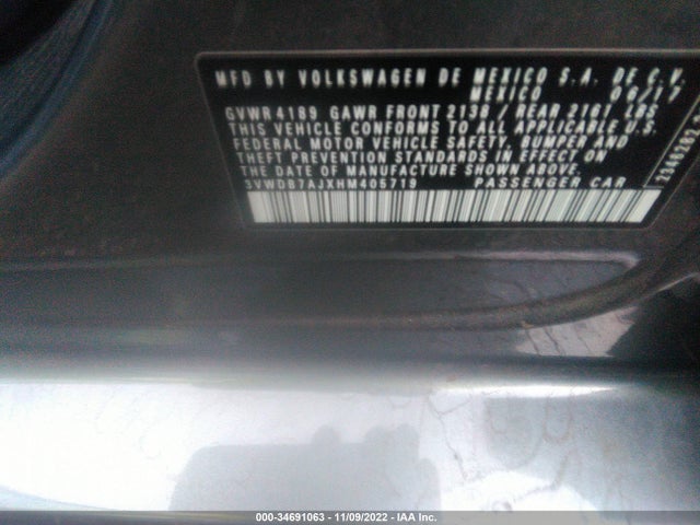 Volkswagen Jetta 1.4t Se 2017 3VWDB7AJXHM405719 Image 10