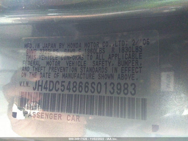 Acura RSX 2006 JH4DC54866S013983 Image 10