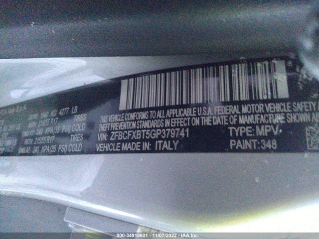 ZFBCFXBT5GP379741 Fiat 500x Easy