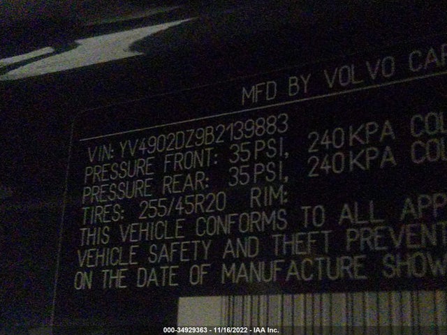 Volvo XC60 2011 YV4902DZ9B2139883 Image 9