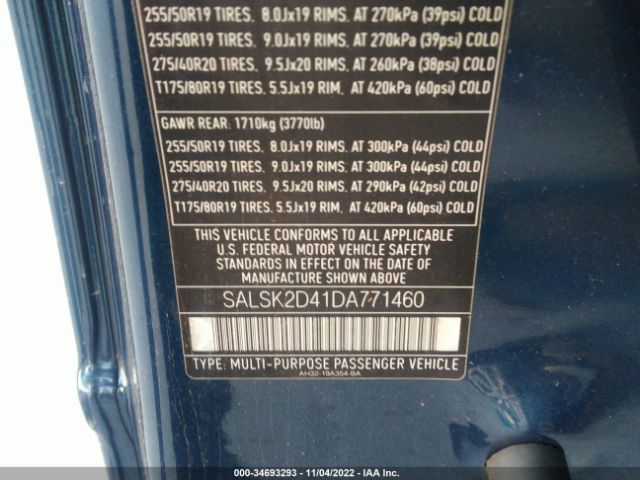 SALSK2D41DA771460 Land Rover RANGE ROVER SPORT