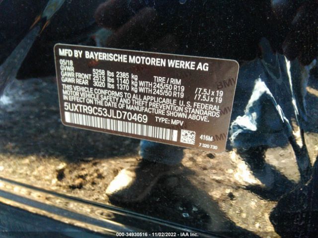 5UXTR9C53JLD70469 BMW X3 Xdrive30i