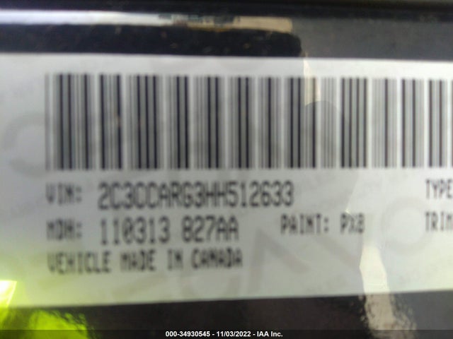 2C3CCARG3HH512633 Chrysler 300 Limited